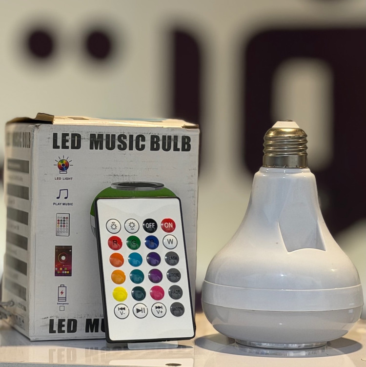 لامپ اسپیکردار بلوتوثی LED Music Bulb با ریموت کنترل و نور RGB