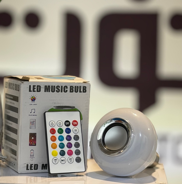 لامپ اسپیکردار بلوتوثی LED Music Bulb با ریموت کنترل و نور RGB