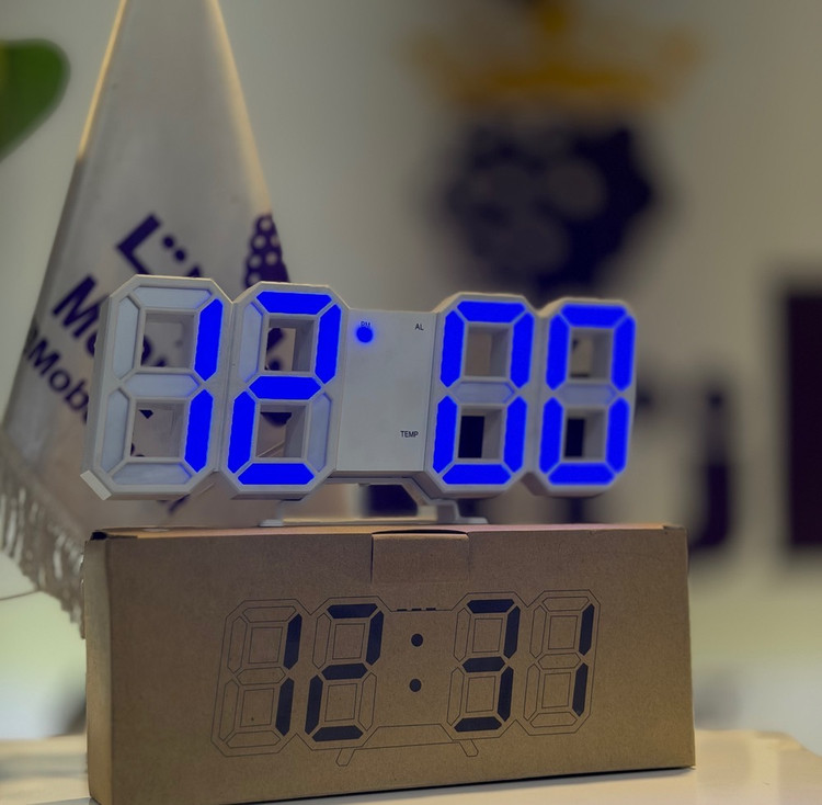 ساعت رومیزی دیجیتال LED سهبعدی مدل 3D Alarm Clock با نمایش دما و آلارم