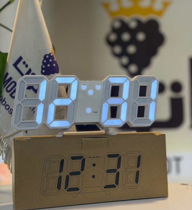ساعت رومیزی دیجیتال LED سهبعدی مدل 3D Alarm Clock با نمایش دما و آلارم