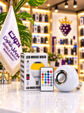 لامپ اسپیکردار بلوتوثی LED Music Bulb با ریموت کنترل و نور RGB