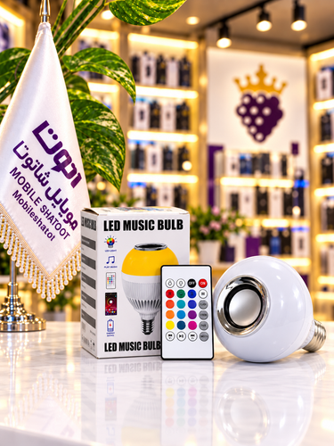 لامپ اسپیکردار بلوتوثی LED Music Bulb با ریموت کنترل و نور RGB